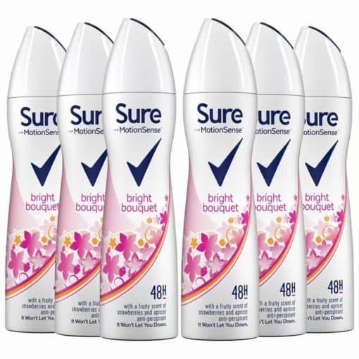 Sure Bright Bouquet Body Spray - 250ml X3