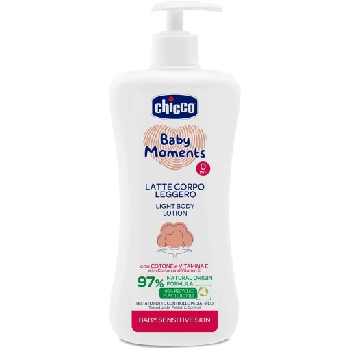 Chicco Baby Sensitive Light Body Lotion 500ml – Soft & Gentle Care for Baby’s Skin