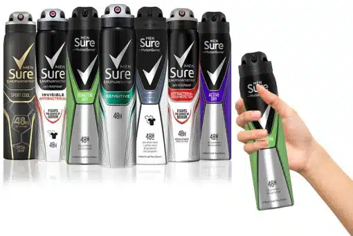 Sure For Men Anti-Perspirant Body Spray – 250ml – 48-Hour Sweat & Odor Protection