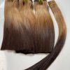 10 inches Gucci bone straight blonde brown hair with 2×6 closure
