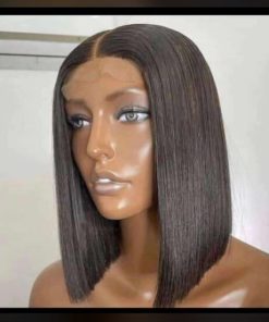10 inches donor bone straight wig with 2×6 lace closure