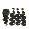 100% Remy Human Hair 3 Bundles with 4x4 Lace Closure – Body Wave
