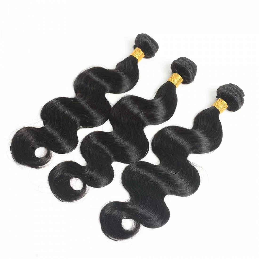 100% Remy Human Hair 3 Bundles with Lace Frontal – Body Wave, Natural Color