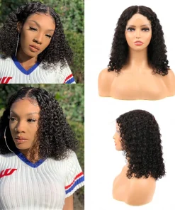 13x4 Lace Front Bob Wig Human Hair Deep Wave