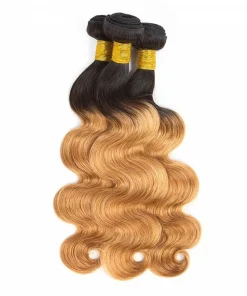 3 Bundles Pre-Colored Ombre Human Hair Body Wave Extensions
