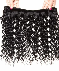 4 Bundles Virgin Hair Deep Wave 100% Human Hair Extensions – Double Weft, No Shedding