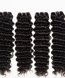 4 Bundles Virgin Hair Deep Wave 100% Human Hair Extensions – Double Weft, No Shedding