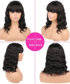 Bob Wigs with Bangs Body Wave Human Hair