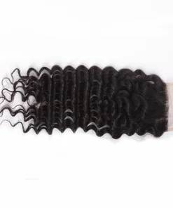 Brazilian Virgin Hair Deep Wave with Lace Closure