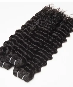 Brazilian Virgin Hair Deep Wave 3 Bundles With Frontal