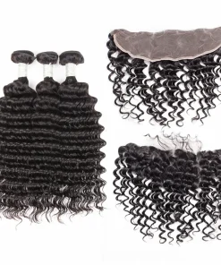 Brazilian Virgin Hair Deep Wave with Lace Frontal