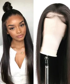 Front Lace Human Hair Wigs Silky Straight