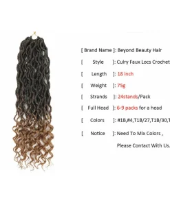 Passion Twist Crochet Goddess Locs Hair Extensions